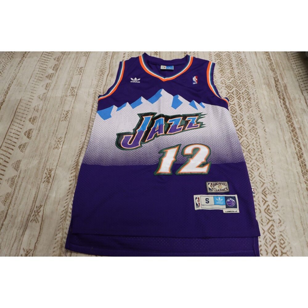 Vintage Adidas NBA Hardwood Classics Utah Jazz Jersey Size S Purple Stitched